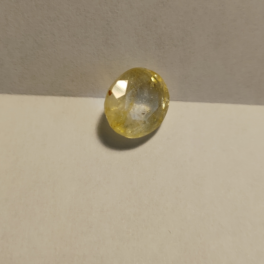 Faceted Yellow Sapphire Gemstone #117